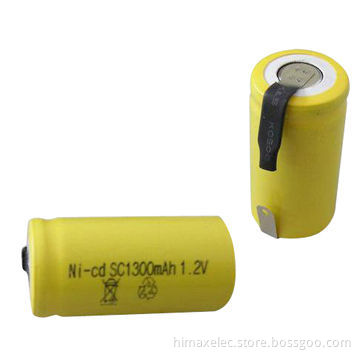 Shenzhen factory true capacity nicd sc 1300mah rechargeable battery